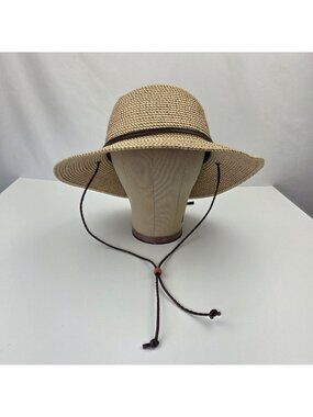 Solar Escape Wide Brim Sun Hat With Adjustable Chin Cord & Headband Lightweight